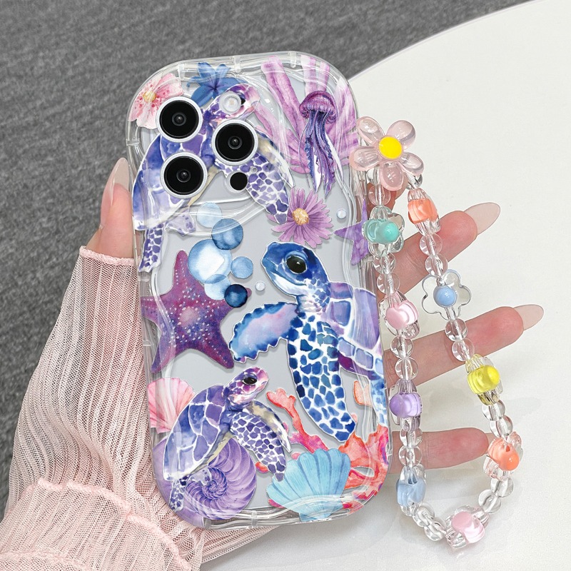 Fishing Boat Cover - Purple Turtle Underwater World Pattern Phone