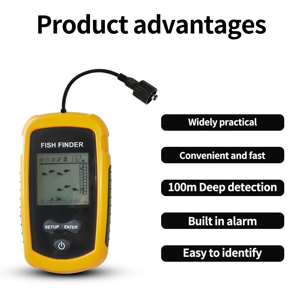 Handheld Portable Fish Finder  - đánh giá và giá Fishing Boat Depth Finder