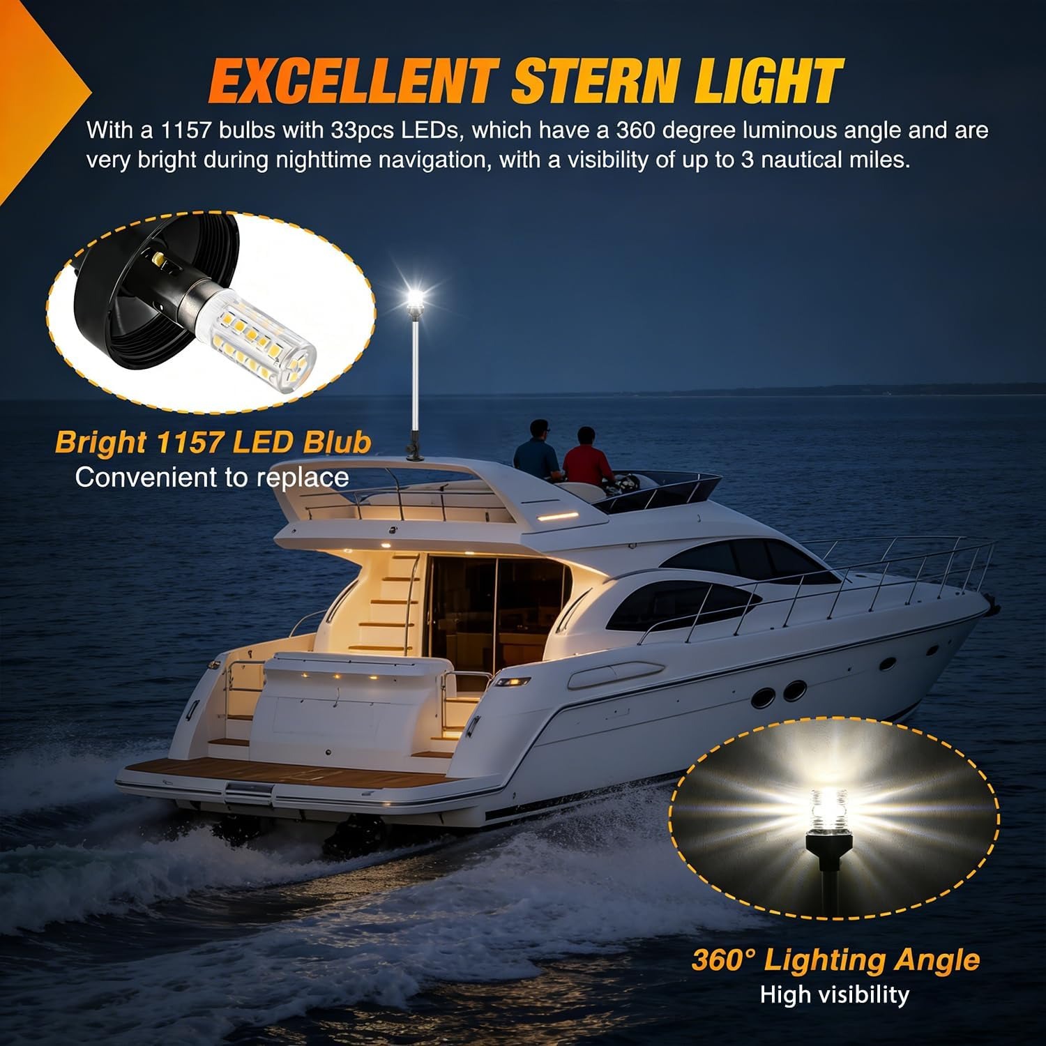 Nilight Marine Boat Stern Ligh - đánh giá và giá Fishing Boat Navigation Light
