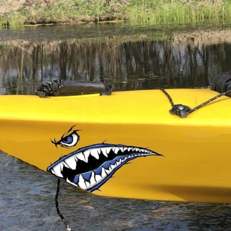 2PCS Shark Teeth Mouth Boat St - đánh giá và giá Fishing Boat Trailer