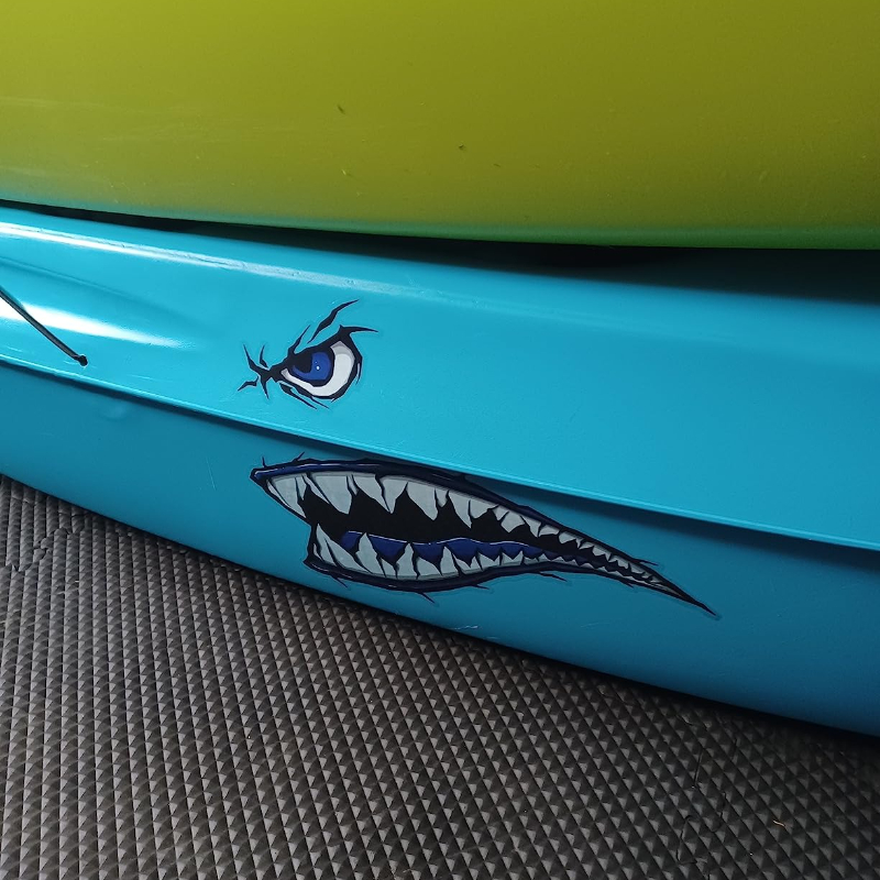 2PCS Shark Teeth Mouth Boat St - đánh giá và giá Fishing Boat Trailer